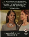 Uruguay 2013 Health Effects Other - targets women, throat, sense of smell and taste, mirror, clever- back