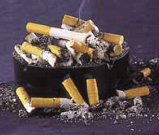 Aussie 2002 Addiction - pile of burning cigarettes