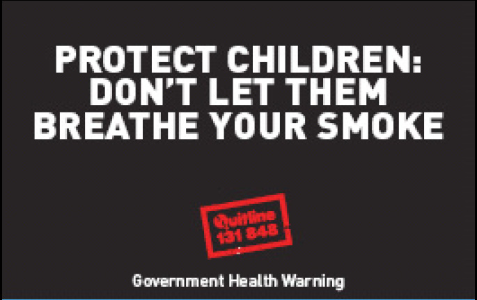 Aussie 2002 ETS children - protect children, targets parents, plain warning