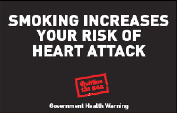 Aussie 2002 Health Effects heart - heart attack plain warning