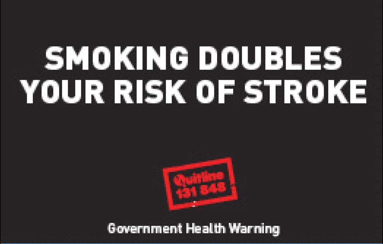 Aussie 2002 Health Effects stroke - plain warning