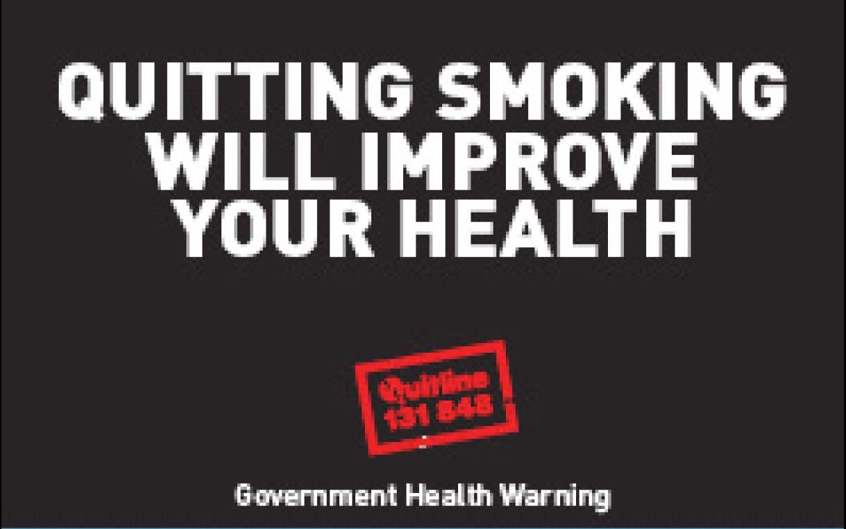 Aussie 2002 Quitting - general health benefits, plain warning