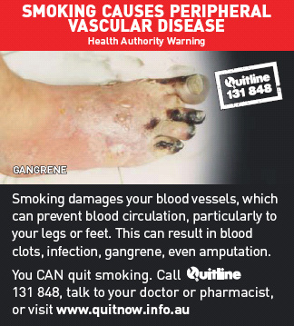 Aussie 2006 Health Effects vascular system PACK - diseased organ, peripheral vascular disease, gross